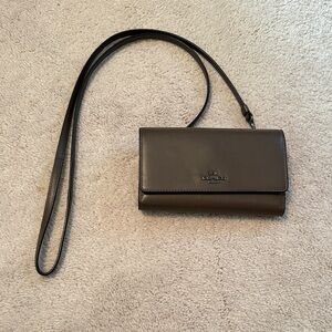 Coach Olive Green Leather Crossbody Bag